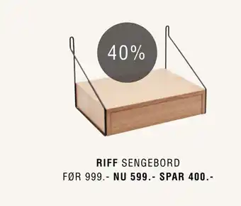 Ilva Riff sengebord tilbud
