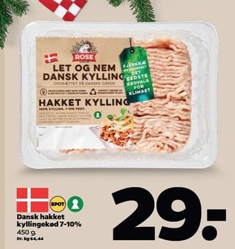 Netto Dansk hakket kyllingekød tilbud