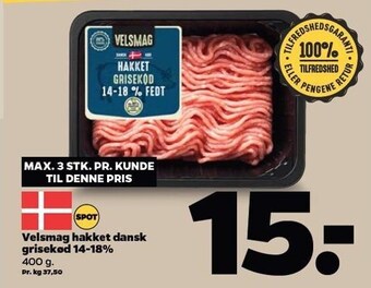 Netto Velsmag hakket dansk grisekød tilbud