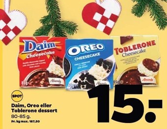 Netto Daim, oreo el. toblerone dessert tilbud