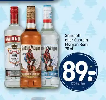 Smirnoff eller captain morgan rom