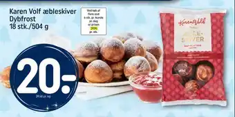 REMA 1000 Karen volf æbleskiver dybfrost 18 stk./504 g tilbud