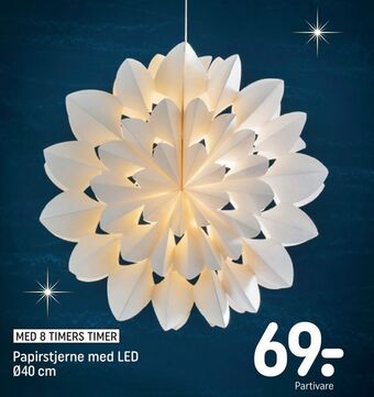 REMA 1000 Papirstjerne med led ø40 cm tilbud