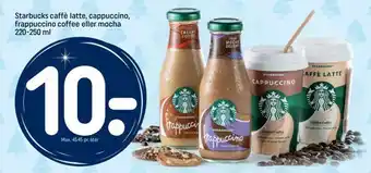 REMA 1000 Starbucks caffè latte, cappuccino, frappuccino coffee eller mocha tilbud