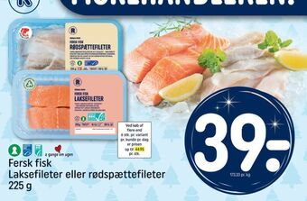 REMA 1000 Fersk fisk laksefileter eller rødspættefileter tilbud