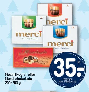 Mozartkugler eller merci chokolade