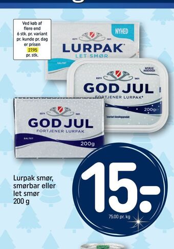 Lurpak smør, smørbar eller let smør