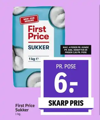 SPAR First price sukker tilbud