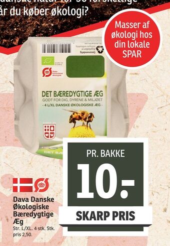 SPAR Dava danske økologiske bæredygtige æg tilbud