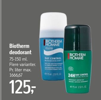 Føtex Biotherm deodorant tilbud