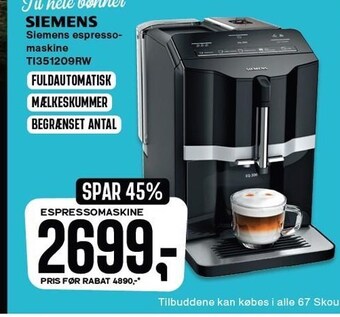 Skousen Espressomaskine tilbud