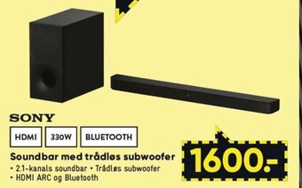 Bilka Soundbar med Trådløs Subwoofer tilbud