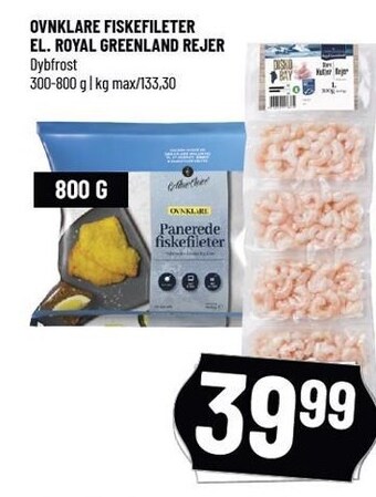 Løvbjerg Ovnklare fiskefileter el. royal greenland rejer tilbud