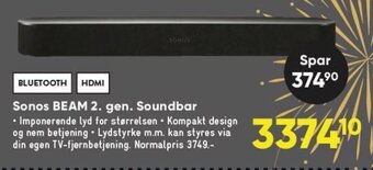 Bilka Sonos BEAM 2. gen Soundbar tilbud