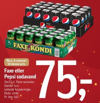Føtex Faxe kondi sportssodavand tilbud