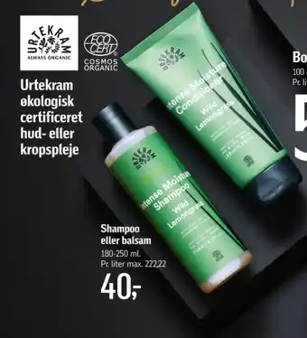 Føtex Urtekram shampoo tilbud