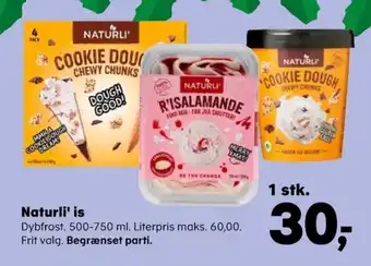 Kvickly Naturli' isvafler tilbud