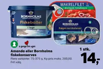 Kvickly Bornholms fiskeboller tilbud
