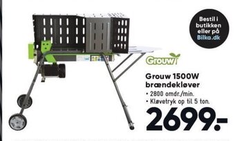 Grouw 1500W brændekløver