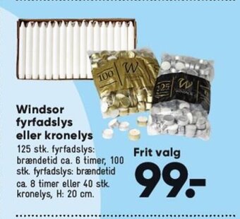 Bilka Windsor Fyrfadslys eller Kronelys tilbud