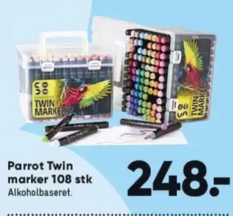 Bilka Parrot Twin marker 108 stk, tilbud