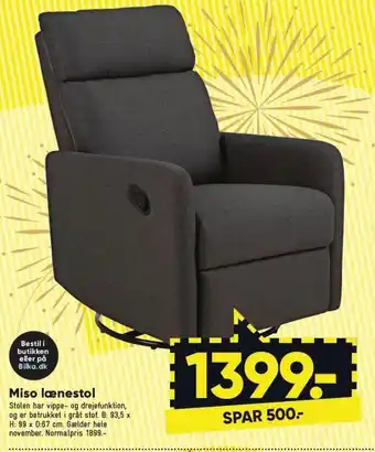 Bilka Miso Lænestol tilbud