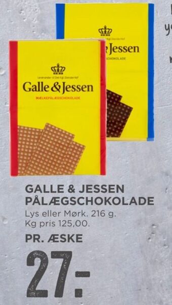 Galle & jessen pålægschokolade mælk