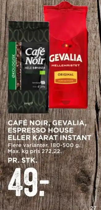 MENY Cafe noir kaffebønner - hele tilbud
