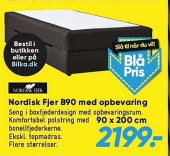 Bilka Nordisk Fjer B90 med Opbevaring tilbud