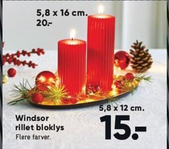 Bilka Windsor Rillet Bloklys tilbud