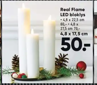 Bilka Real Flame LED Bloklys tilbud