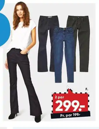 Bilka Basic Jeans eller Bukser. 36-46 . Jackie 46-54 tilbud