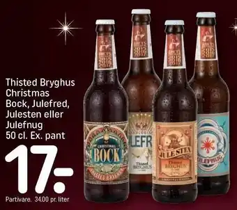 Thisted bryghus christmas bock, julefred, julesten el. julefnug