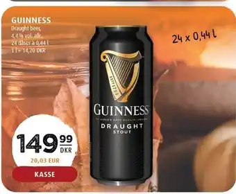 Scandinavian Park Guinness draught beer 24 dåser tilbud
