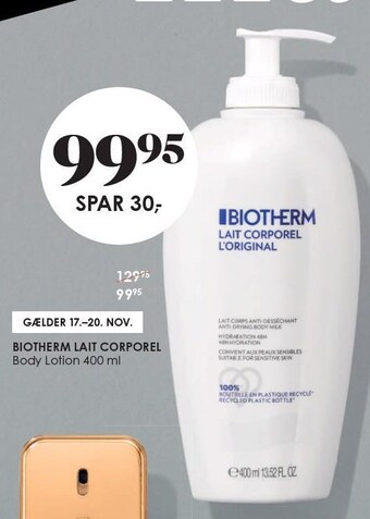 Matas Biotherm lait corporel tilbud