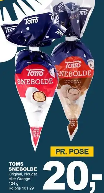Let-Køb Toms snebolde tilbud