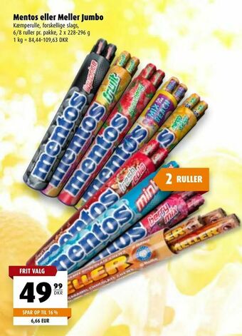 Scandinavian Park Mentos eller Meller Jumbo tilbud