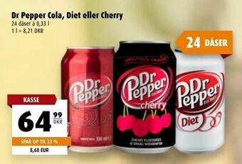 Scandinavian Park Dr Pepper Cola, Diet eller Cherry tilbud
