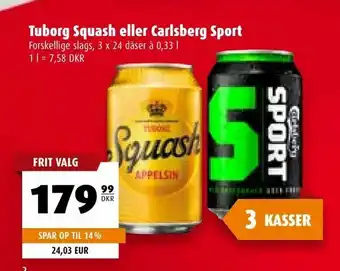 Scandinavian Park Tuborg Squash eller Carlsberg Sport tilbud
