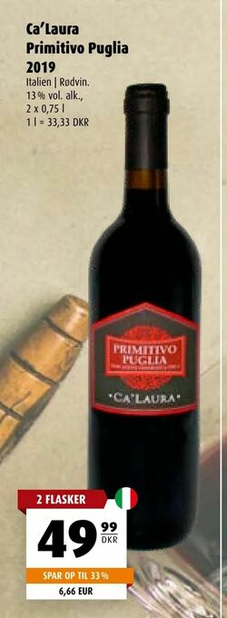 Scandinavian Park Ca'Laura Primitivo Puglia 2019 tilbud