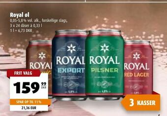 Scandinavian Park Royal øl tilbud