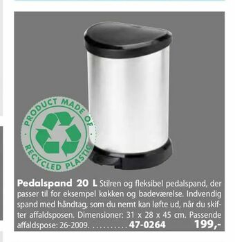Pedalspand 20 L
