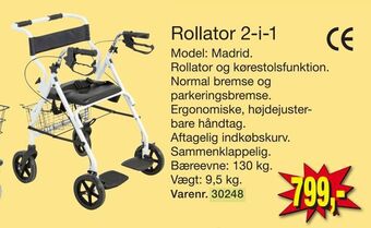 Harald Nyborg Rollator 2-i-1 tilbud