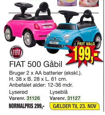 Harald Nyborg Fiat 500 gåbil tilbud