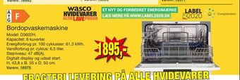 Harald Nyborg Bordopvaskemaskine tilbud