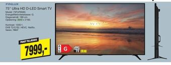 Harald Nyborg Finlux 75fuf8560 75" ultra hd d-led smart tv tilbud