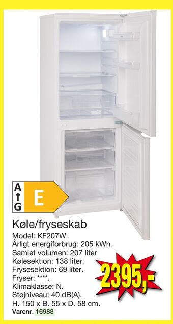 Harald Nyborg Køle/fryseskab tilbud