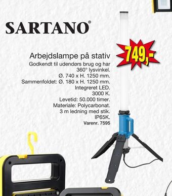 Harald Nyborg Arbejdslampe på stativ tilbud