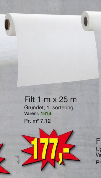 Harald Nyborg Filt 1 m x 25 m tilbud