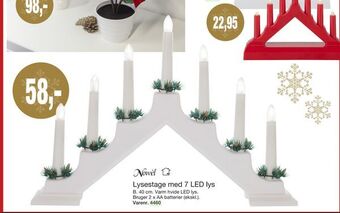 Harald Nyborg Lysestage med 7 led lys tilbud